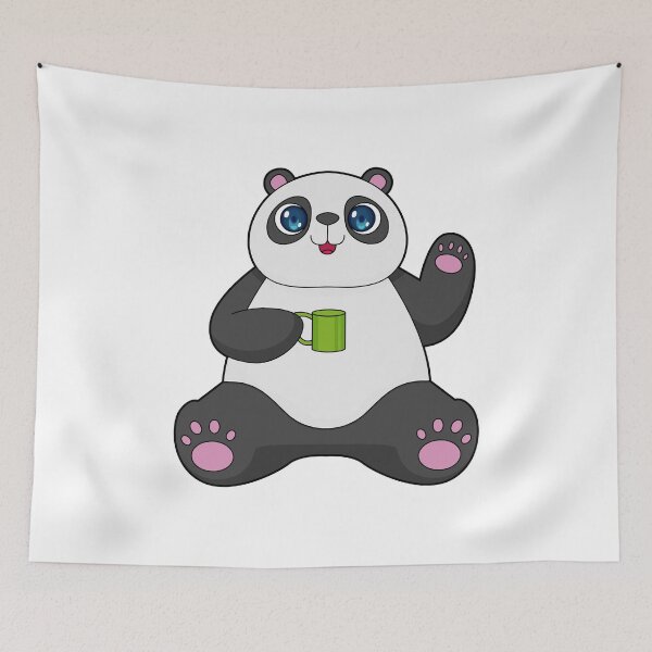 Item preview, Panda with Coffee mug designed and sold by Snabdesign84.