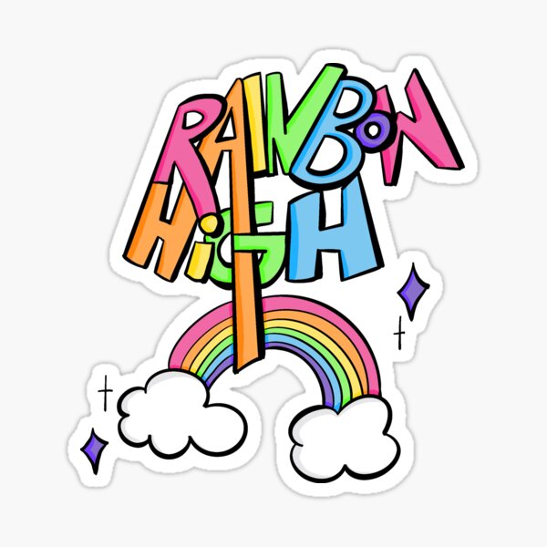 "Rainbow high " Sticker for Sale by Jillicious5 | Redbubble