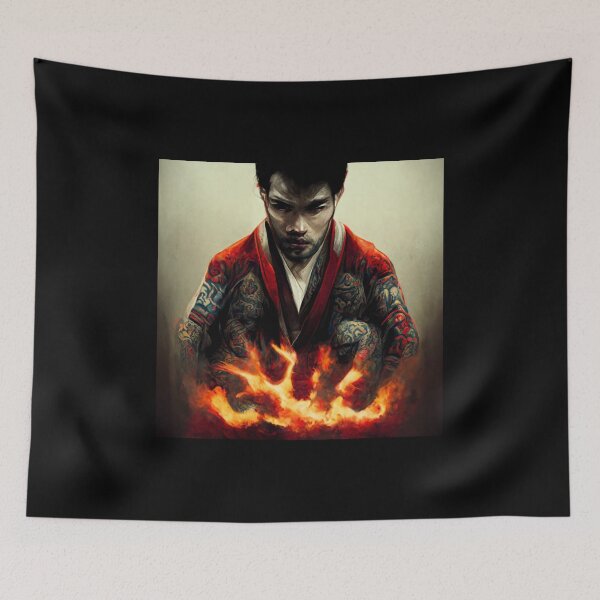 Item preview, Yakuza in Flames - best selling  designed and sold by Aditya Bhole.