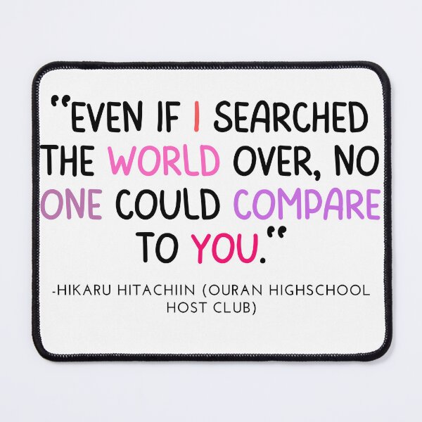 Item preview, Qoute Hikaru Hitachiin (Ouran Highschool Host Club) designed and sold by BBellShop.