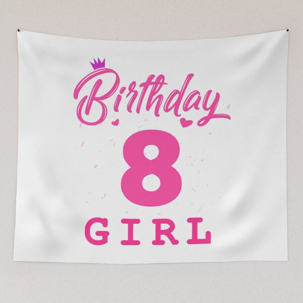 Item preview, Happy Birthday Shirt, Girls 8th Party 8 Years Old Bday designed and sold by nonstopnightlif.