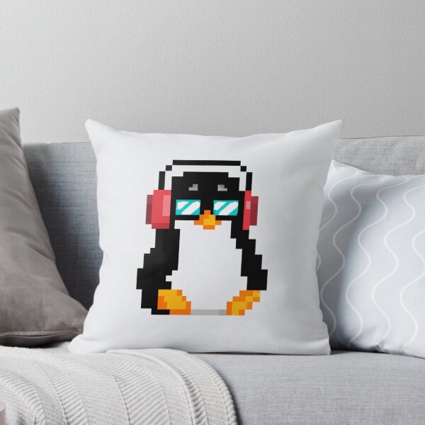 Item preview, Pixel Penguin Wearing Headphones And Sunglasses designed and sold by Zestpond.