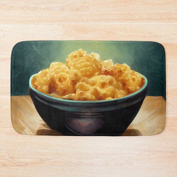 Item preview, Tazón de macarrones con queso y queso en tazón negro designed and sold by SteampunkJuni.