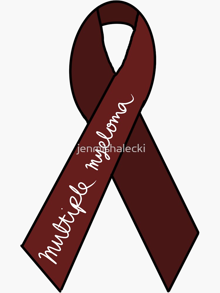 Multiple Myeloma Awareness Ribbon Sticker For Sale By Jenmishalecki Redbubble 