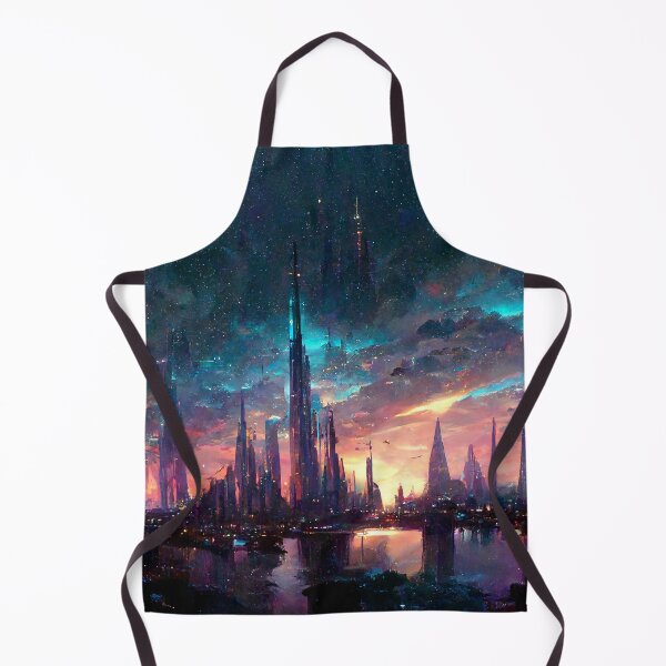 Item preview, Radiant Colorful Crystal Power City Cloudy Night designed and sold by SteampunkJuni.