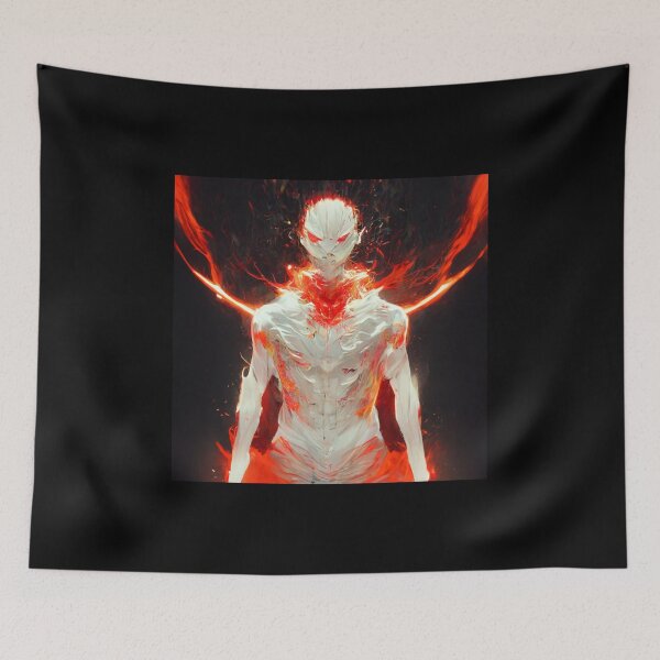 Item preview, Yakuza Inspired Character with Flames - best selling  designed and sold by Aditya Bhole.
