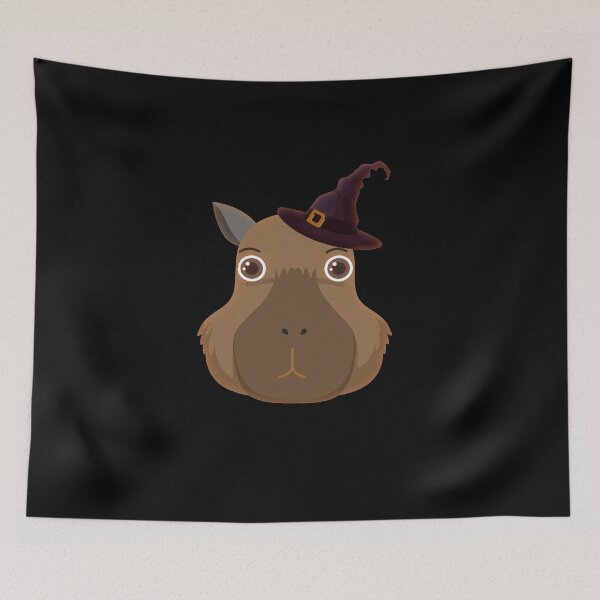 Item preview, Capybara Halloween  with a witch hat  designed and sold by kwinssi.