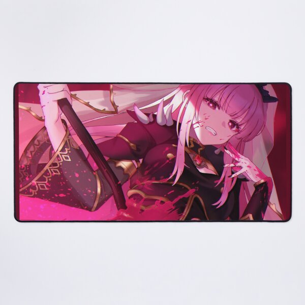 Mori Calliope Hololive Vtuber / Virtual YouTuber in Traditional Red Dress Desk Mat