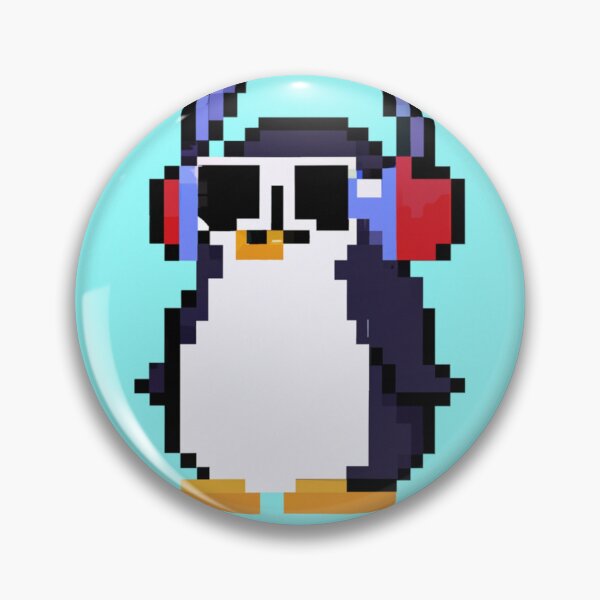 Item preview, Pixel Penguin Wearing Headphones and Sunglasses designed and sold by Zestpond.