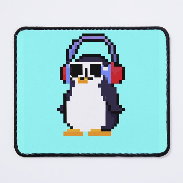 Item preview, Pixel Penguin Wearing Headphones and Sunglasses designed and sold by Zestpond.