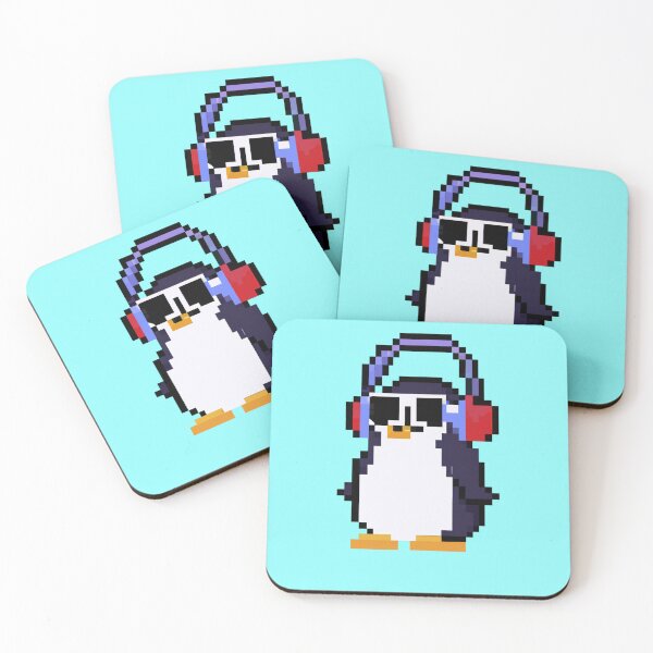 Item preview, Pixel Penguin Wearing Headphones and Sunglasses designed and sold by Zestpond.
