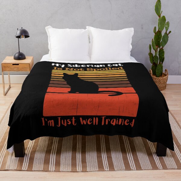 Item preview, My Siberian Cat Is Not Spoiled I'm Just Well Trained Cat Lover Quote Saying designed and sold by Norstyle.