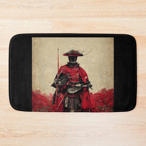 Item preview, Japanese Samurai with Red Accent- best selling  designed and sold by Aditya Bhole.