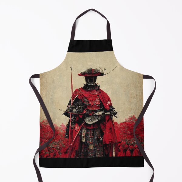 Item preview, Japanese Samurai with Red Accent- best selling designed and sold by Aditya Bhole.