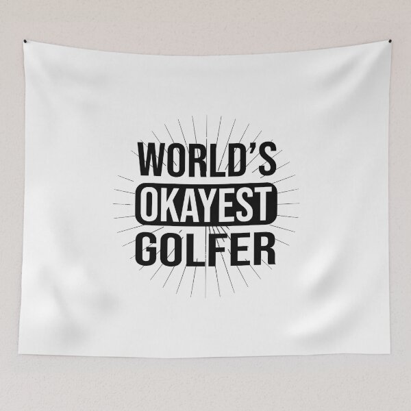Item preview, World's Okayest Golfer. Funny Golfer Appreciation Gift designed and sold by FunnyInBlack.