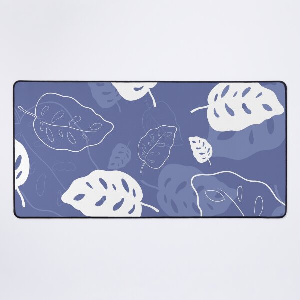 Item preview, White leafs with blue background designed and sold by J sora.