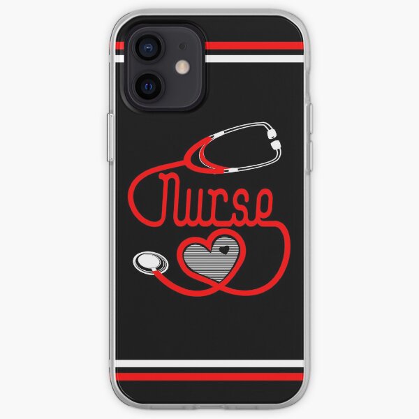 Nurse Love Heart Stethoscope iPhone Soft Case
