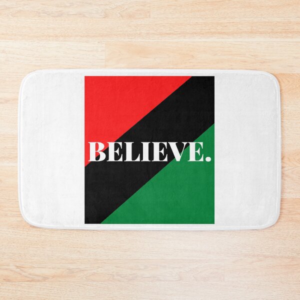 Item preview, Inspirational words: believe (pan-African flag) designed and sold by AfricanProverbs.