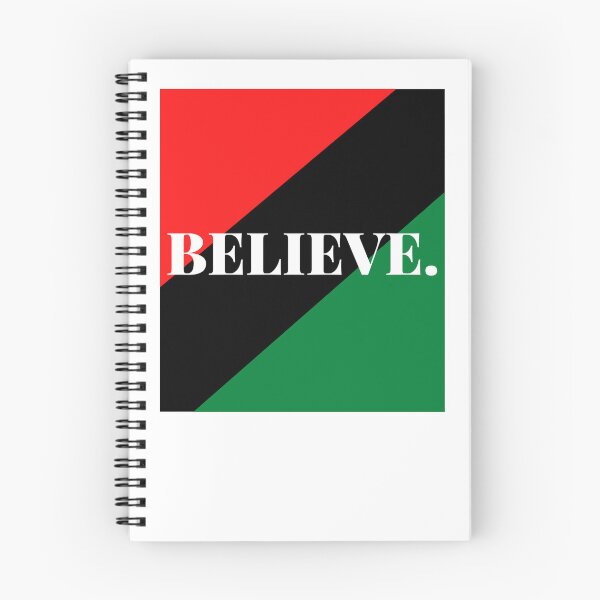 Item preview, Inspirational words: believe (pan-African flag) designed and sold by AfricanProverbs.