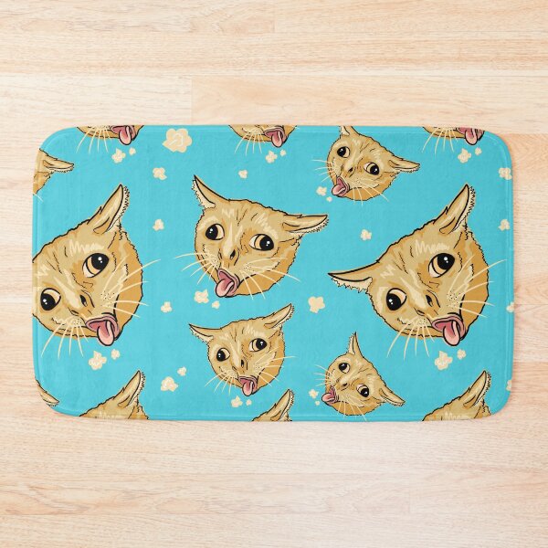 Item preview, coughing cat - teal designed and sold by RaenaCreates.