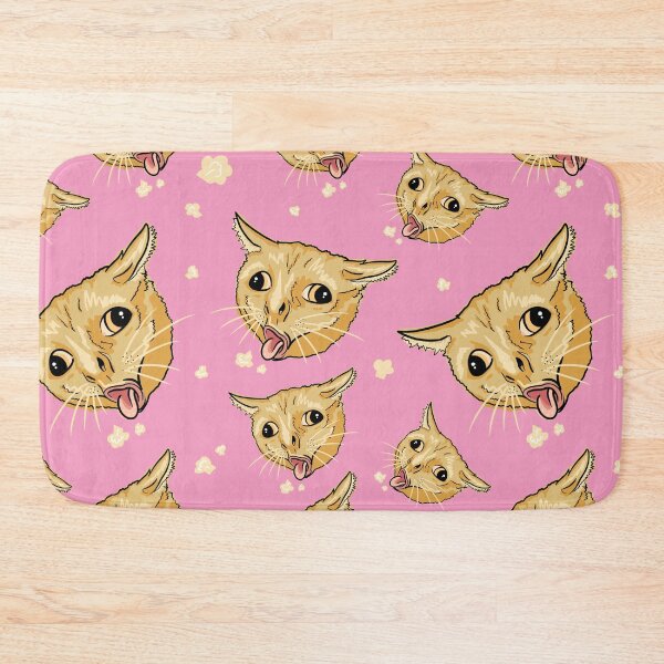 Item preview, coughing cat - pink designed and sold by RaenaCreates.