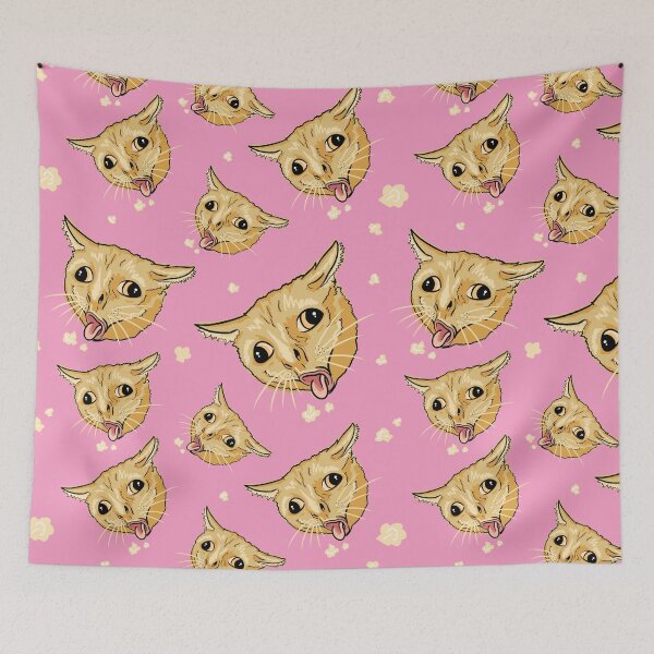 Item preview, coughing cat - pink designed and sold by RaenaCreates.