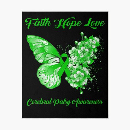 Item preview, Faith Hope Love Cerebral Palsy Awareness Butterfly Ribbon Gifts designed and sold by Adropine.