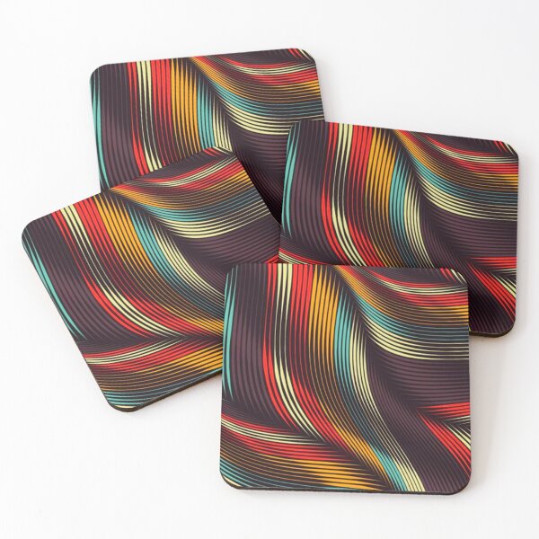Item preview, Raster seamless texture with abstract black and rainbow waves designed and sold by Aysa Galaxy.