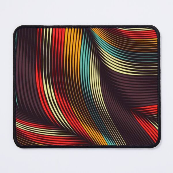 Item preview, Raster seamless texture with abstract black and rainbow waves designed and sold by Aysa Galaxy.