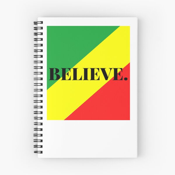 Item preview, Inspirational words: believe (African flag) designed and sold by AfricanProverbs.