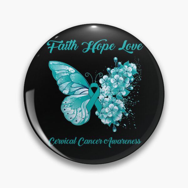 Item preview, Faith Hope Love Cervical Cancer Awareness Butterfly Ribbon Gifts designed and sold by Adropine.