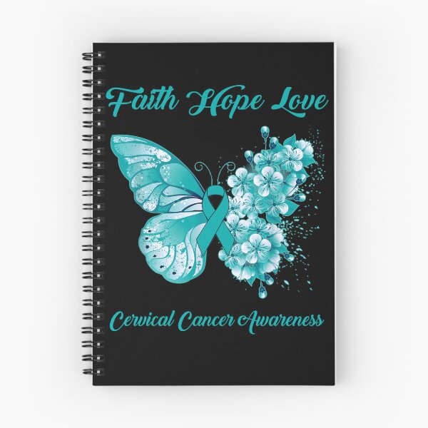 Item preview, Faith Hope Love Cervical Cancer Awareness Butterfly Ribbon Gifts designed and sold by Adropine.