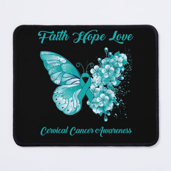Item preview, Faith Hope Love Cervical Cancer Awareness Butterfly Ribbon Gifts designed and sold by Adropine.