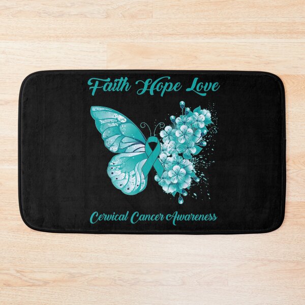 Item preview, Faith Hope Love Cervical Cancer Awareness Butterfly Ribbon Gifts designed and sold by Adropine.