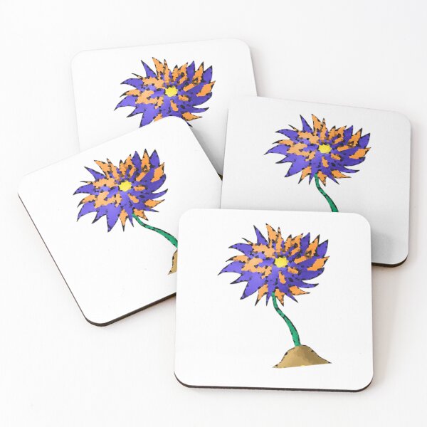 Item preview, Pixelated bright flower art  designed and sold by Coffeemerc117.