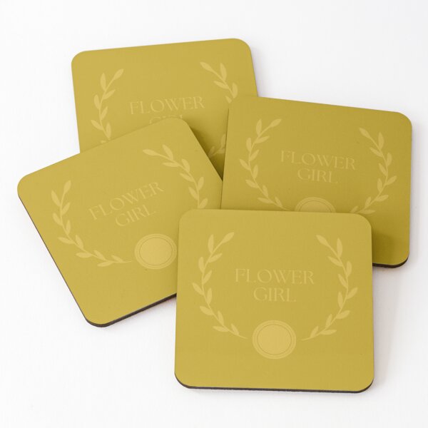 Item preview, Flower Girl Gold Laurel Wreath with Sun Plate on Gold Foil background Wedding by Voluting designed and sold by WeddingVoluting.