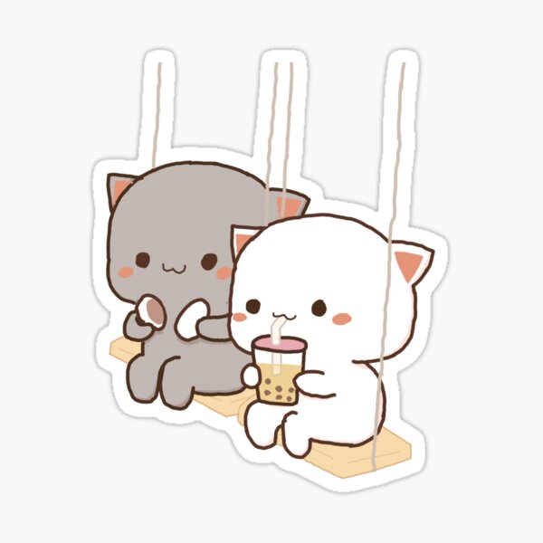 ” Gray Cat Vinyl Sticker Watercolor Cat Sticker Cute Stickers Laptop