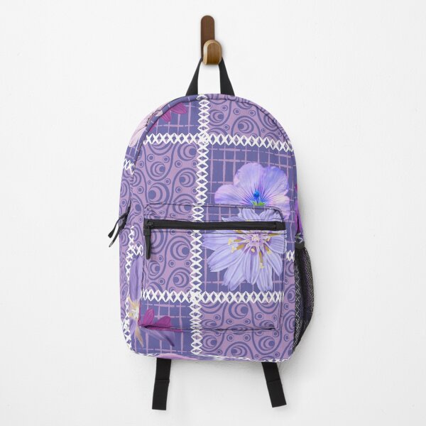 Item preview, Abstract Purple Patchwork Floral Squares designed and sold by silviaol.