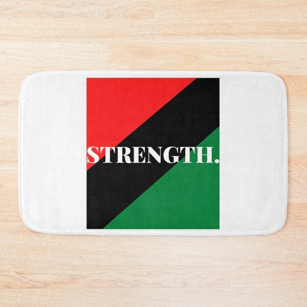 Item preview, Inspirational words: STRENGTH (pan-African flag) designed and sold by AfricanProverbs.