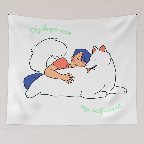Item preview, Dog hugs are my self care  designed and sold by Aysa Galaxy.