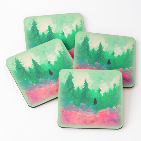 Item preview, Girl in watercolor forest designed and sold by UliBlackbird.