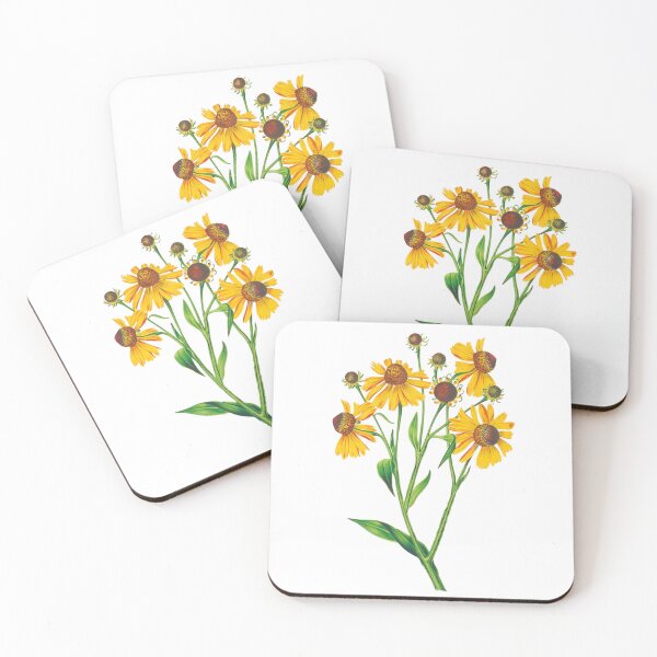 Item preview, Black-Eyed-Susans Botanical Art Flower Bunch designed and sold by MochaMeli.