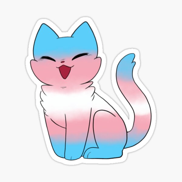 “Gray Cat Vinyl Sticker Watercolor Cat Sticker Cute Stickers Laptop