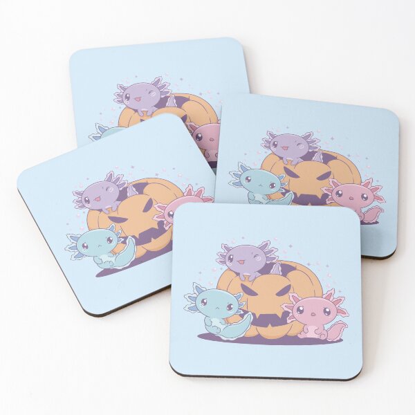 Item preview, Axolotls with halloween pumpkin designed and sold by bennetthuskers.