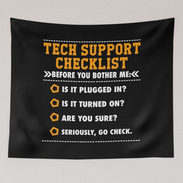 Item preview, Funny Tech Support Checklist, Sysadmin Gift designed and sold by impartialfurnit.