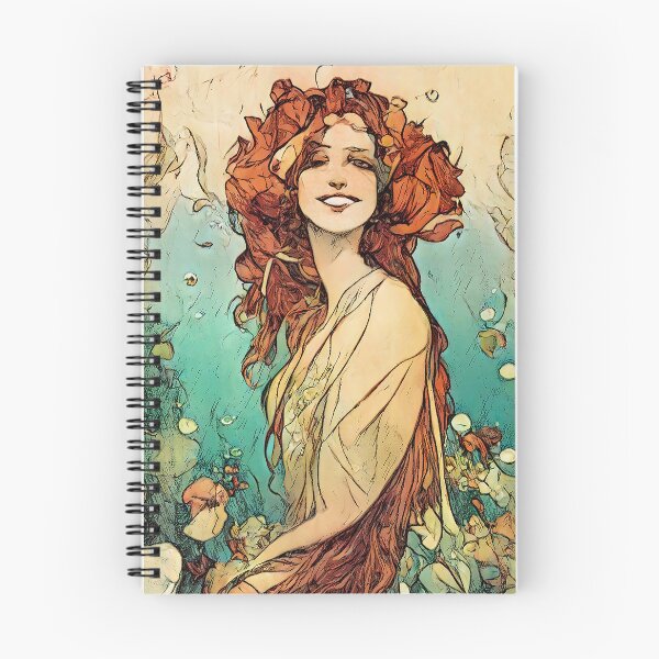 Item preview, Art Nouveau Mermaids - Red designed and sold by Deep-Fried-Ai.