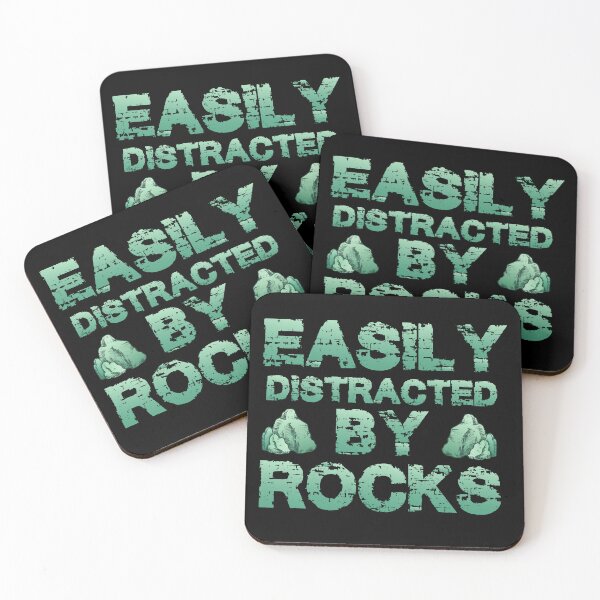 Item preview, easily distracted by rocks stickers, geology science stickers, i love science stickers, geology sticker designed and sold by TomorrowQuotes.