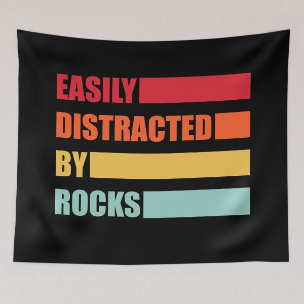 Item preview, easily distracted by rocks stickers, geology science stickers, i love science stickers, geology sticker designed and sold by TomorrowQuotes.