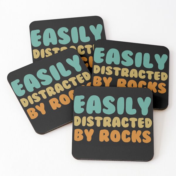 Item preview, easily distracted by rocks stickers, geology science stickers, i love science stickers, geology sticker designed and sold by TomorrowQuotes.