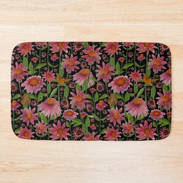Item preview, Pink, Green, & Black Cone Flower Pattern designed and sold by StudioPosies.